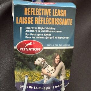 Reflective Dog Leash - Blue and White